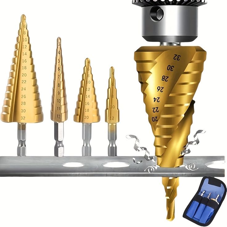 Titanium Step Drill Bit Set