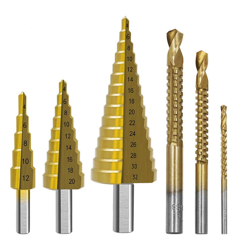 Titanium Step Drill Bit Set