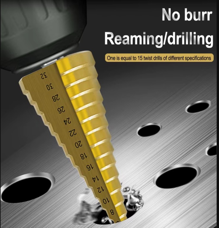 Titanium Step Drill Bit Set